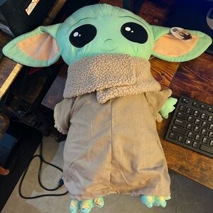 The Mandalorian Baby Yoda Kids Bedding Plush Pillow Buddy, Star Wars